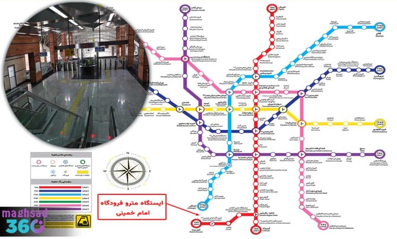 نقشه مترو فرودگاه امام خمینی